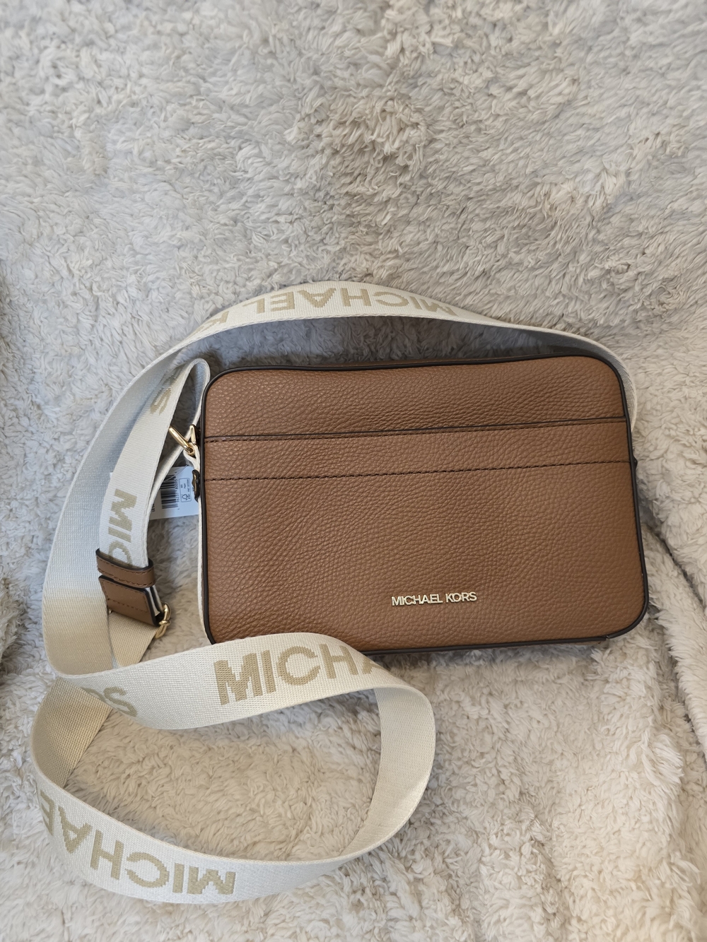 NWT Michael Kors Maeve Large East West Pocket Crossbody – Luggage | MSRP $298